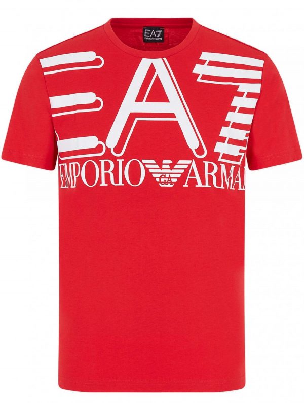 T-shirt EA7 duże białe logo