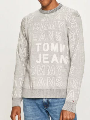 Szary sweter w logo Tommy Jeans