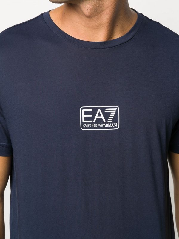 T-shirt EA7 EMPORIO ARMANI granatowy