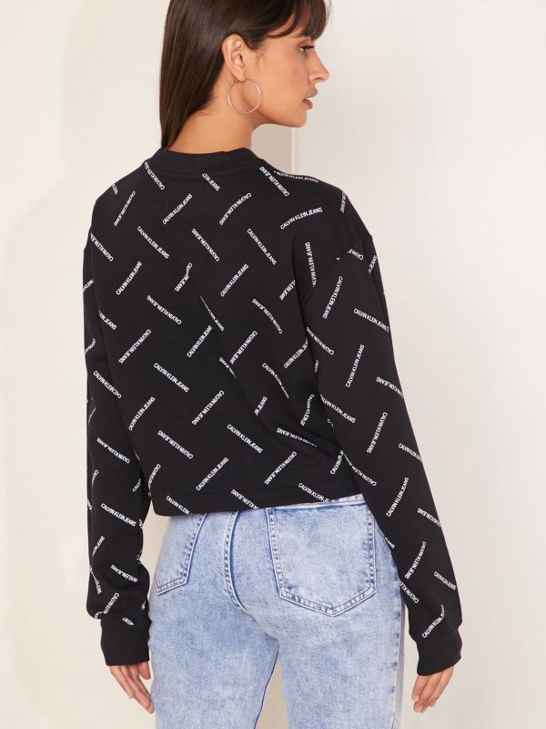 Bluza czarna LOGO Calvin Klein