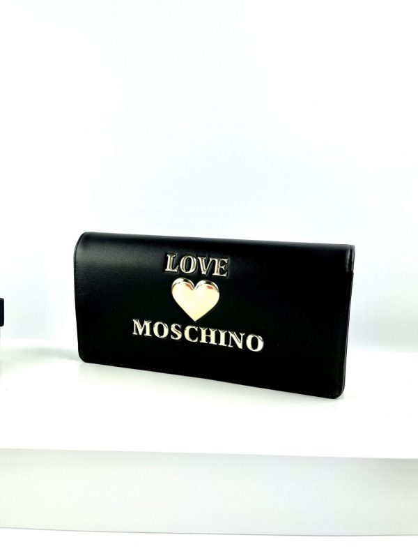 Czarny portfel kopertówka LOVE MOSCHINO
