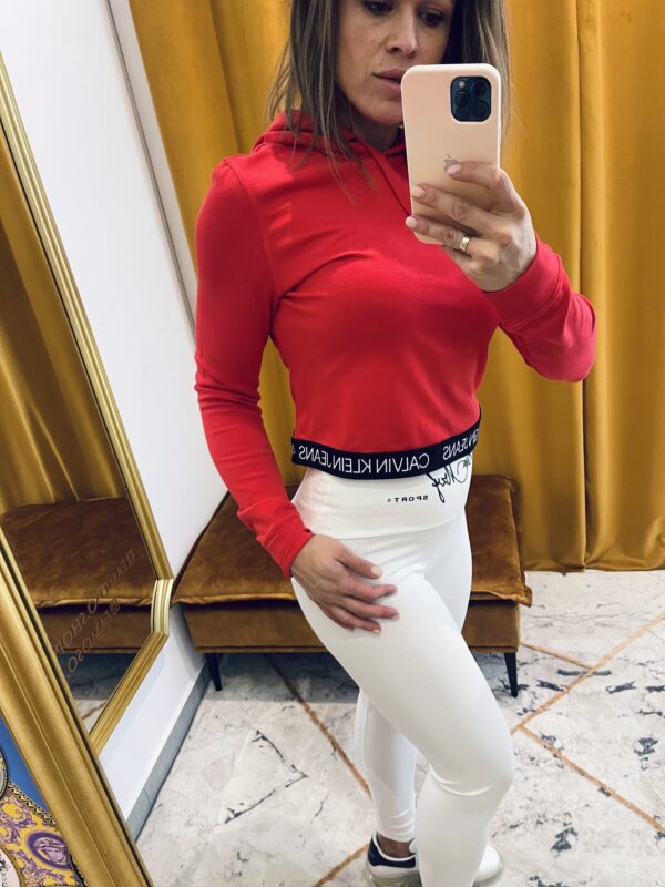 Czerwona krótka bluza Calvin Klein