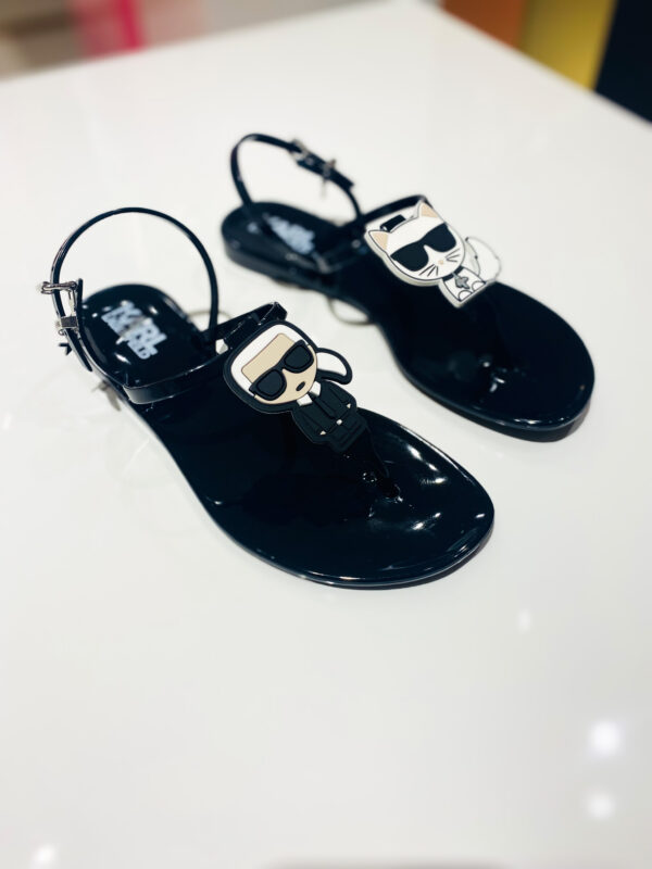 Czarne japonki sandałki JELLY