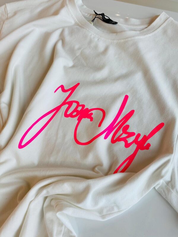 Joanna Muzyk T-shirt Space Ecru/róż