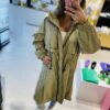 Karl Lagerfeld beżowa parka