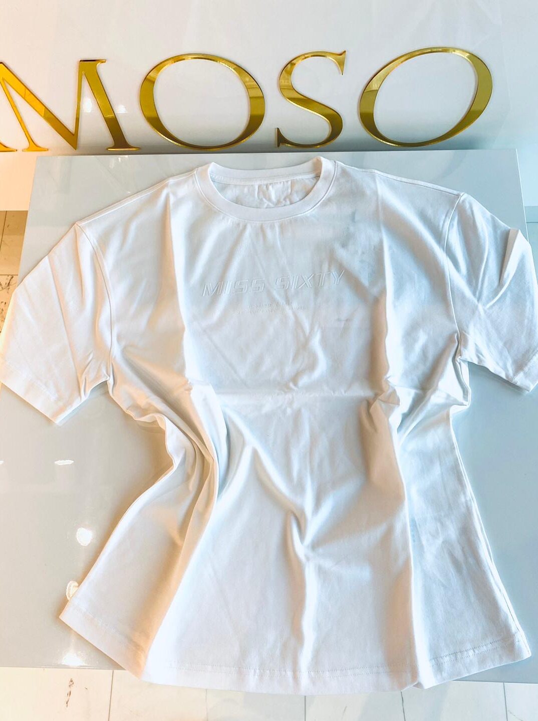 Miss Sixty biały oversizowy t-shirt