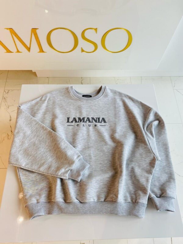 LaMania bluza LOW jasno szary melanż - obrazek 3