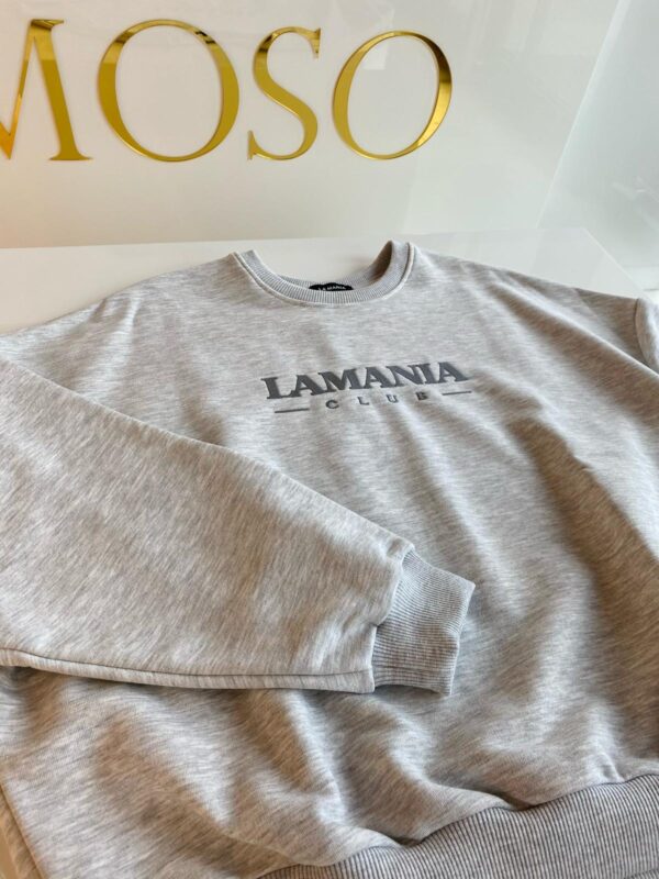 LaMania bluza LOW jasno szary melanż - obrazek 4