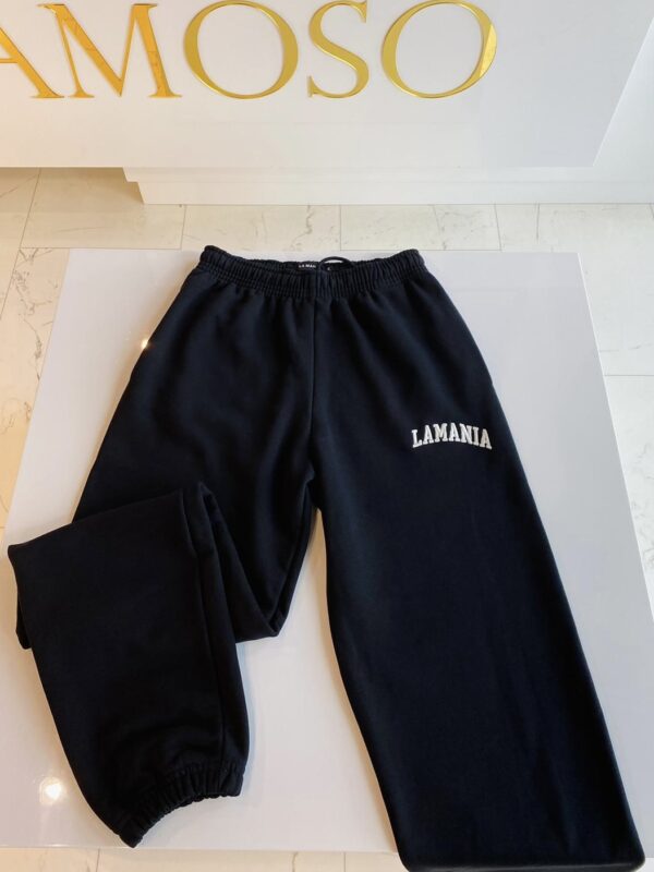 La Mania czarne spodnie dresowe FLAME 2 - obrazek 2